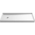 Product Image of Rely 60" X 32" Alcove Shower Base, Left Drain (White), K-8459-0