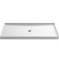 Product Image of Rely 60" X 34" Alcove Shower Base, Center Drain (White), K-8649-0