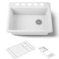 Product Image of Riverby 27" Undermount Single-bowl Workstation Kitchen Sink (White), K-8668-5UA2-0