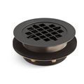 Product Image of Round Shower Drain For Use w/ Plastic Pipe, Gasket Included (Matte Black)