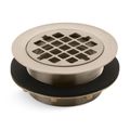 Product Image of Round Shower Drain For Use w/ Plastic Pipe, Gasket Included (Vibrant Brushed Bronze)