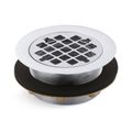 Product Image of Round Shower Drain For Use w/ Plastic Pipe, Gasket Included (Polished Chrome)