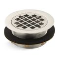 Product Image of Round Shower Drain For Use w/ Plastic Pipe, Gasket Included (Vibrant Polished Nickel), K-9132-SN