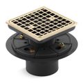 Product Image of Clearflo Square Design Tile-in Shower Drain (Vibrant French Gold), K-9136-AF