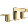 Product Image of Taut Widespread Bathroom Sink Faucet, 1.2 GPM (Vibrant Brushed Moderne Brass), K-97100-4-2MB