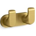 Product Image of Avid Double Robe Hook (Vibrant Brushed Moderne Brass), K-97500-2MB