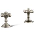 Product Image of Artifacts Cross Bathroom Sink Faucet Handles (Vibrant Brushed Nickel), K-98068-3-BN