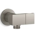 Product Image of Exhale Wall Mount Handshower Holder w/ Supply Elbow And Check Valve (Vibrant Brushed Nickel), K-98354-BN