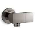 Product Image of Exhale Wall Mount Handshower Holder w/ Supply Elbow And Check Valve (Vibrant Titanium), K-98354-TT