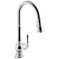 Product Image of Artifacts Pull-down Kitchen Faucet w/ 3-Function Sprayhead (Polished Chrome), K-99259-CP