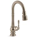 Product Image of Artifacts Pull-down Kitchen Faucet w/ 3-Function Sprayhead (Vibrant Brushed Bronze)