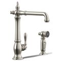 Product Image of Artifacts Single-handle Kitchen Faucet w/ Side Sprayer (Vibrant Polished Nickel)