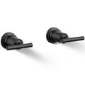Product Image of Purist Deck- Or Wall Mount Bath Faucet Handle Trim w/ Lever Design (Matte Black)