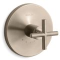 Product Image of Purist Mastershower Temperature Control Valve Trim w/ Cross Handle (Vibrant Brushed Bronze), K-T14488-3-BV