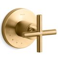 Product Image of Purist Mastershower Volume Control Valve Trim w/ Cross Handle (Vibrant Brushed Moderne Brass), K-T14490-3-2MB