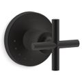 Product Image of Purist Mastershower Volume Control Valve Trim w/ Cross Handle (Matte Black)