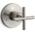 Product Image of Purist Mastershower Transfer Valve Trim w/ Cross Handle (Vibrant Brushed Nickel)