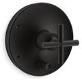 Product Image of Purist Rite-temp Valve Trim w/ Push-button Diverter And Cross Handle (Matte Black), K-T14501-3-BL