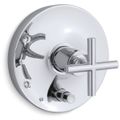 Product Image of Purist Rite-temp Valve Trim w/ Push-button Diverter And Cross Handle (Polished Chrome)