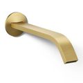Product Image of Wall Mount Bathroom Sink Faucet Spout Only w/ Ribbon Design, 1.2 GPM (Vibrant Brushed Moderne Brass)