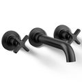 Product Image of Castia Wall Mount Bath Faucet Trim (Matte Black)