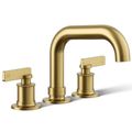 Product Image of Castia Deck Mounted Bath Faucet Trim (Vibrant Brushed Moderne Brass)