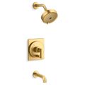 Product Image of Castia Rite-temp Bath And Shower Trim Kit, 1.75 GPM (Vibrant Brushed Moderne Brass), K-T35918-4G-2MB