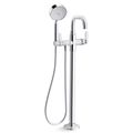 Product Image of Castia Floor Mount Bath Filler Trim w/ Handshower (Polished Chrome)