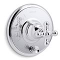 Product Image of Artifacts Rite-temp Valve Trim w/ Push-button Diverter And Cross Handle (Polished Chrome)