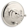 Product Image of Artifacts Rite-temp Valve Trim w/ Push-button Diverter And Cross Handle (Vibrant Polished Nickel)
