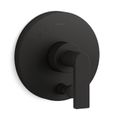 Product Image of Composed Rite-temp Valve Trim w/ Push-button Diverter And Lever Handle (Matte Black)