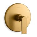 Product Image of Composed Mastershower Temperature Control Valve Trim w/ Lever Handle (Vibrant Brushed Moderne Brass)