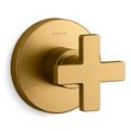 Product Image of Composed Mastershower Transfer Valve Trim w/ Cross Handle (Vibrant Brushed Moderne Brass)