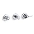 Product Image of Triton Wall Mount Valve Trim w/ Push Button Diverter And Lever Handles, Requires Valve (Polished Chrome)