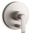 Product Image of Avid Rite-temp Valve Trim w/ Push-button Diverter (Vibrant Brushed Nickel)