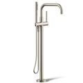 Product Image of Purist Floor Mount Bath Filler Trim w/ Handshower (Vibrant Brushed Nickel)