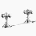 Product Image of Deck-Mount Bath Faucet Handle Trim w/ Cross Design (Polished Chrome)