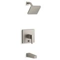 Product Image of Honesty Rite-temp Bath And Shower Trim Kit w/ Push-button Diverter, 2.5 GPM (Vibrant Brushed Nickel)