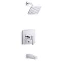 Product Image of Honesty Rite-temp Bath And Shower Trim Kit w/ Push-button Diverter, 1.75 GPM (Polished Chrome)