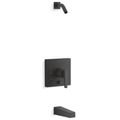 Product Image of Honesty Rite-temp Bath And Shower Trim Kit w/ Push-button Diverter, w/ out Showerhead (Matte Black)