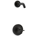 Product Image of Purist Rite-temp Shower Trim Kit w/ Cross Handle, w/ out Showerhead (Matte Black)