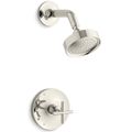 Product Image of Purist Rite-temp Shower Trim Kit w/ Cross Handle, 2.5 GPM (Vibrant Polished Nickel)