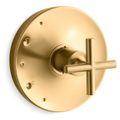 Product Image of Purist Rite-temp Valve Trim w/ Cross Handle (Vibrant Brushed Moderne Brass)