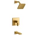 Product Image of Parallel Rite-temp Bath And Shower Trim Kit, 2.5 GPM (Vibrant Brushed Moderne Brass)
