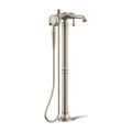 Product Image of Floor-Mount Bath Filler Trim w/ Handshower (Vibrant Brushed Nickel)