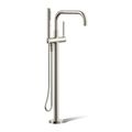 Product Image of Floor-Mount Bath Filler Trim w/ Handshower (Vibrant Polished Nickel)
