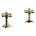 Product Image of Artifacts Deck-Mount Bath Faucet Handle Trim w/ Cross Design (Vibrant French Gold), K-T98071-3-AF