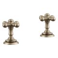 Product Image of Artifacts Deck-Mount Bath Faucet Handle Trim w/ Cross Design (Vibrant Brushed Bronze), K-T98071-3-BV
