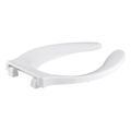 Product Image of Stronghold Commercial Elongated Toilet Seat w/ Integrated Handle, Self-Sustaining Check Hinge And Antimicrobial Agent (White), K-4731-SA-0
