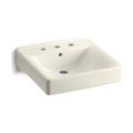 Product Image of 20" X 18" Wall-Mount/Concealed Arm Carrier Bathroom Sink w/ 8" Widespread Faucet Holes (Biscuit), K-2053-96